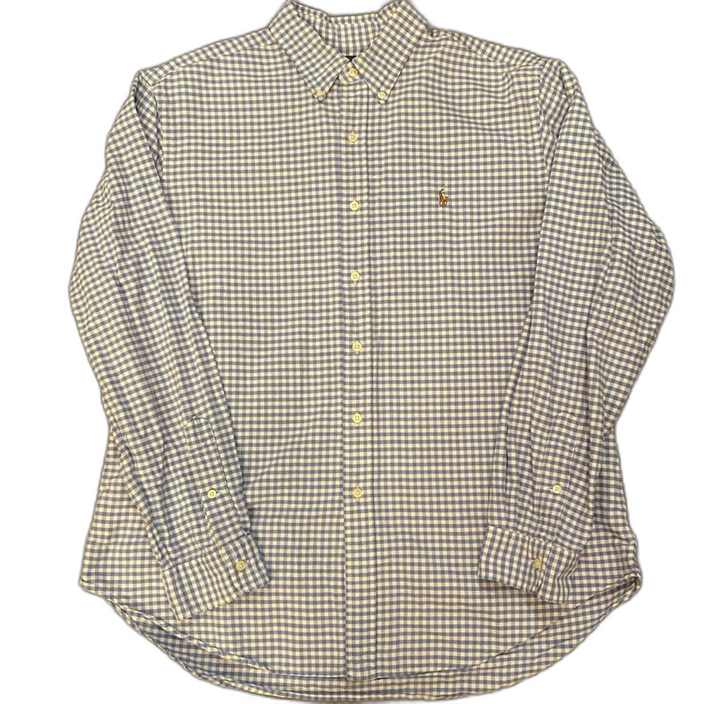 Ralph Lauren Gingham Classic Fit Button Down 100% Cotton Men’s Size XL